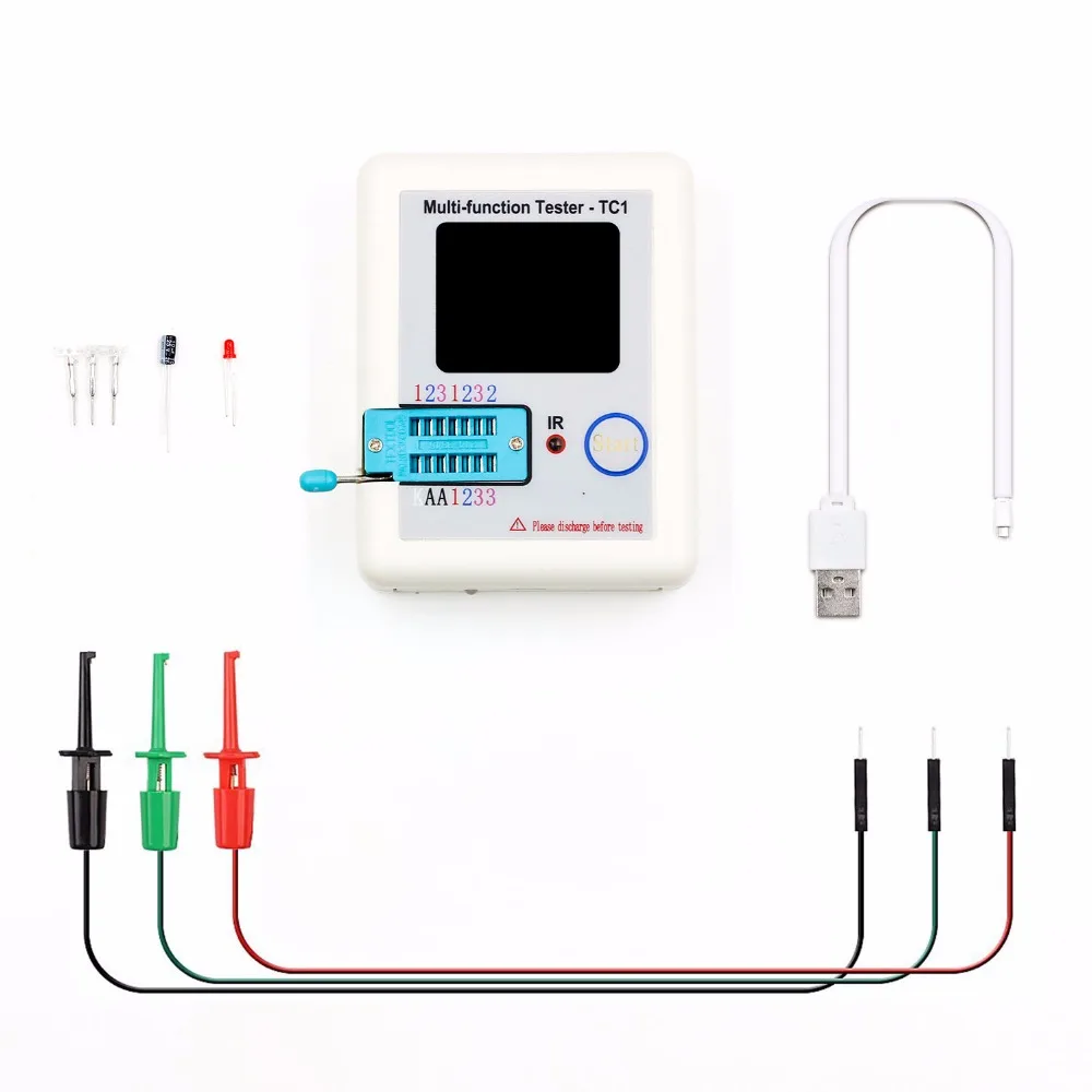 Транзистор тестер TFT Диод Триод измеритель емкости LCR ESR NPN PNP MOSFET LCR-TC1 3,5 дюймов TFT Транзистор тестер