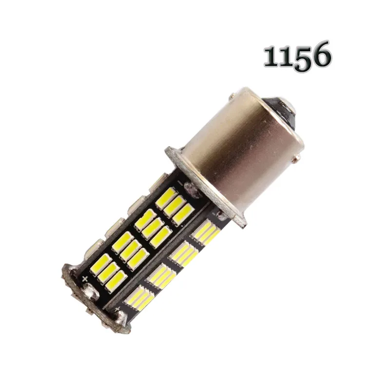 Автомобильные светодиодные лампы S25 P21W 1156 BA15S 72 SMD 4014 1157 BAY15D сигнал поворота