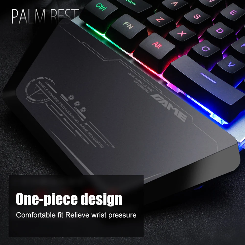 Новое поступление G40 35 ключ RGB подсветка одна рука USB Проводная игровая клавиатура