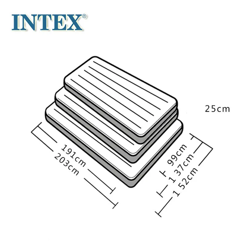 INTEX Новая роскошная линия Потяните один надувной матрас воздушная кровать кемпинг мат плотная Подушка 64709 с бытовой электрический насос
