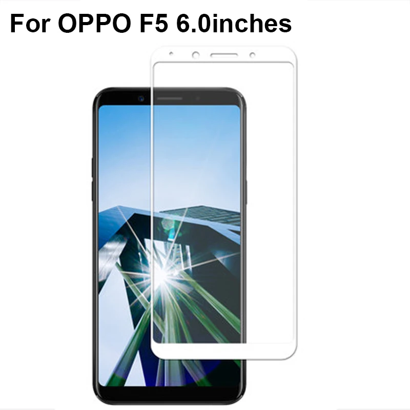 2 шт. закаленное стекло для OPPO F5 F 5 полное покрытие 9H защитная пленка 6 0 дюйма