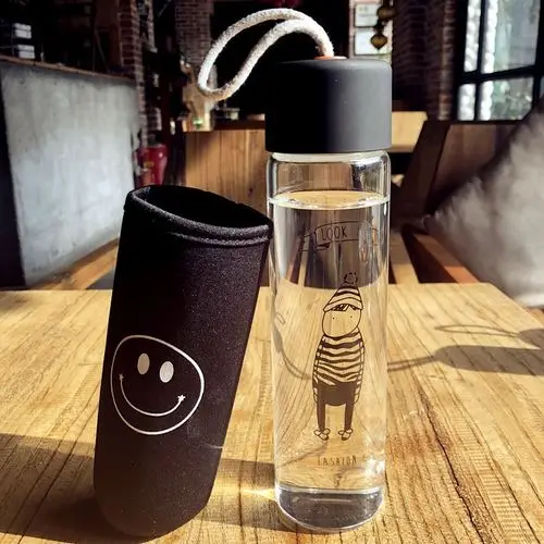 boy and Cup set Оригинальная бутылка набор портативная бутылка для воды 450 мл непротекающая чашка подходит для молока и сока Милая бутылка для воды - Цвет: boy and Cup set