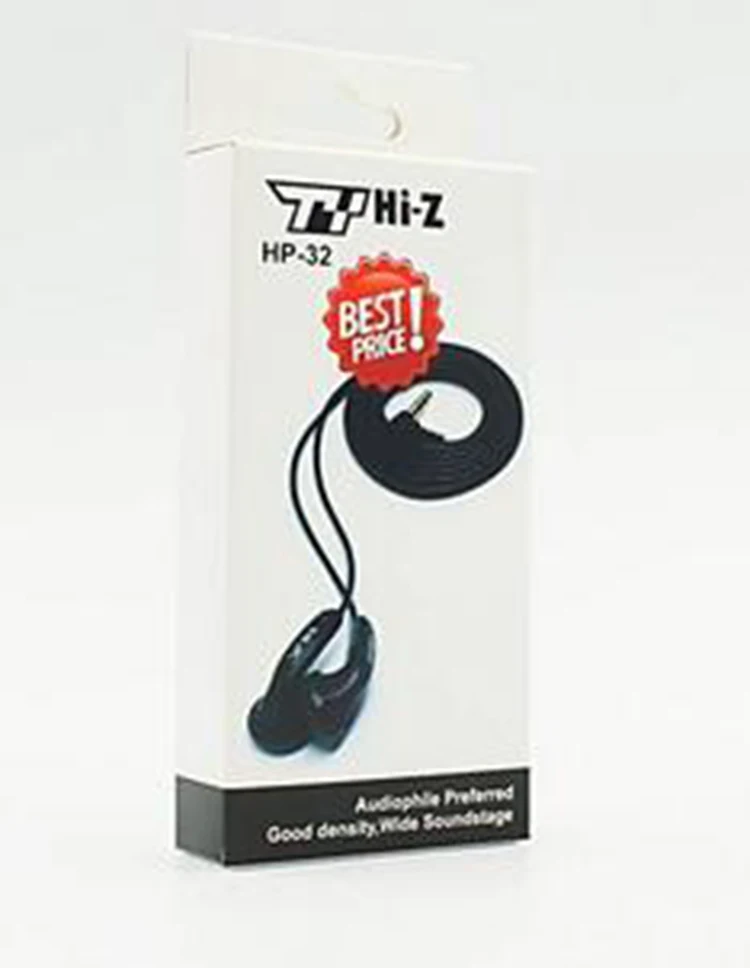 Новинка TY Hi-Z HP32 2,0 32 Ом HP32 стерео наушники-вкладыши с плоской головкой HiFi наушники международная версия