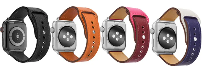 Ремешок из натуральной кожи для часов Apple watch Band Series 4 3 2 1 42 мм ремешок браслет 44 мм 38 мм 40 мм ремешок для iwatch 4 3 2 1