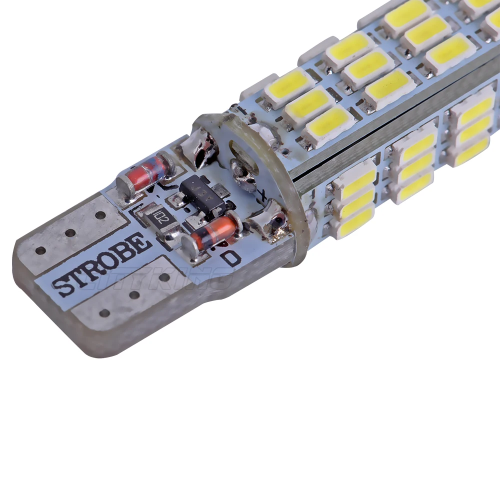 

2 x T10 Flash W5W t10 54led 3014 smd Car light with Two modes of Operation t10 smd car strobe light white clearance led