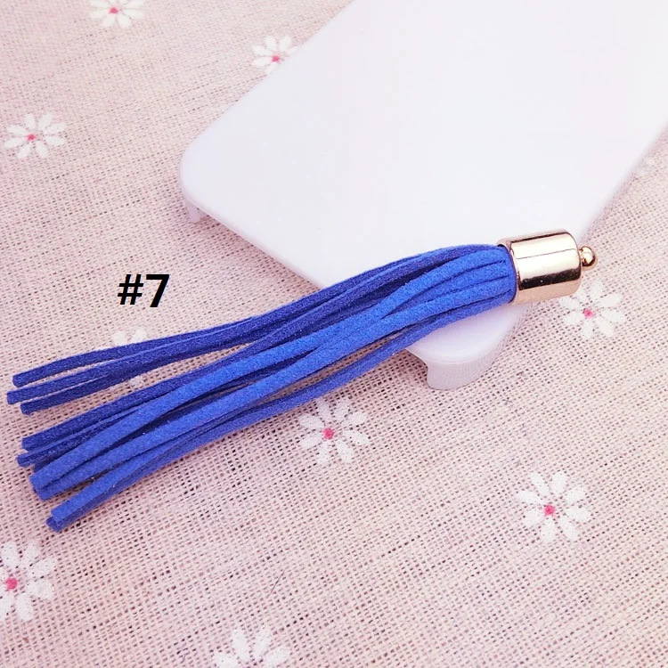 3 шт./лот Золотая Кепка кожаная замшевая кисточка Сделай Сам ремешки для сотового