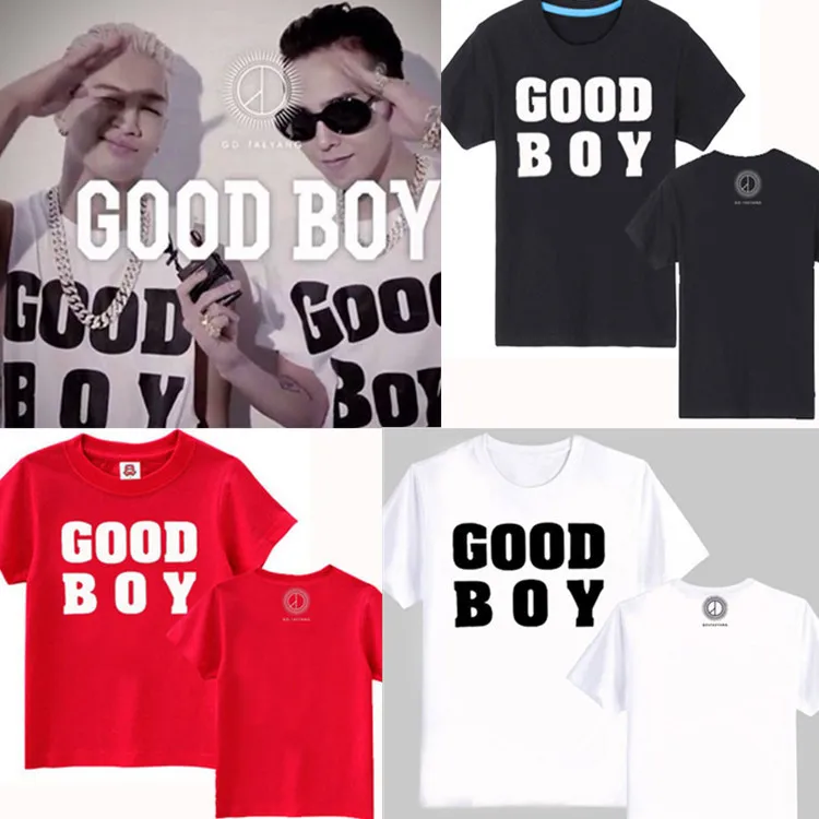 Kpop/новая футболка с надписью The sun around bigbang good boy Quanzhilong goodboy летние футболки kpop
