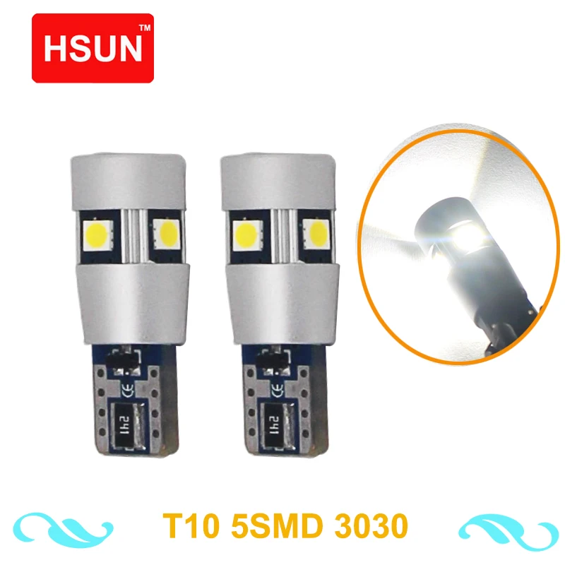 2x ксеноновый Белый T10 194 501 SMD3030 W5W светодиодный CAN шина без ошибок с объективом для