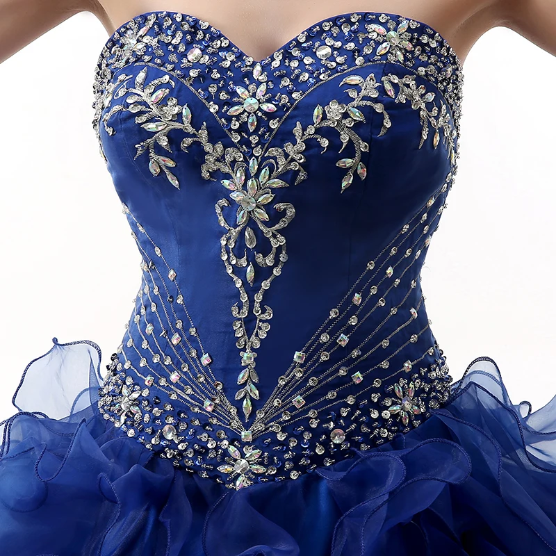 Forevergracedress 2017 реальные фотографии Королевский синий Quinceanera платье пикантные