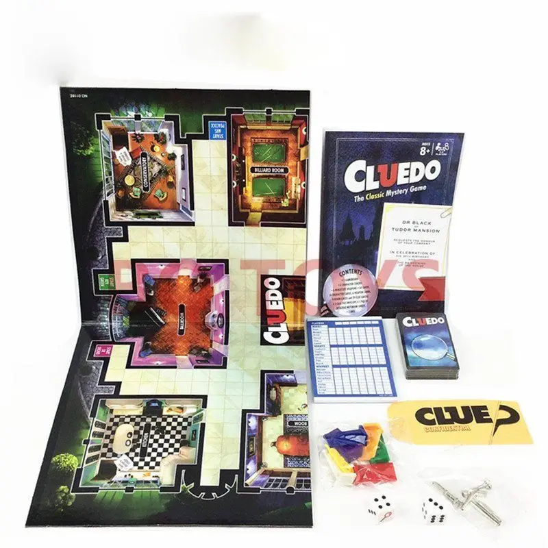 ДЕТЕКТИВНАЯ ИГРА для Cluedo Классическая загадочная смешная настольная игра вечерние дети ДЕТЕКТИВНАЯ логика традиционная игра-головоломка