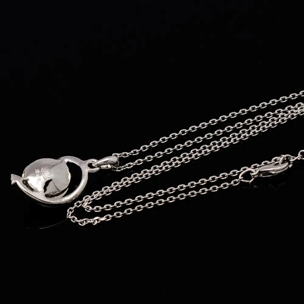 Wholesale Purple Austrian Rhinestone Zircon Charm Necklace Chain Plated Really Rhodium for Girl Kids Christmas Gift | Украшения и