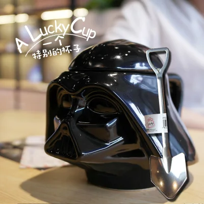 Black mug Звездные войны Lucky кофейная кружка R2D2 BB Дарт Вейдер 3D кофе и напиток термоустойчивая чашка производство керамики - Цвет: Black mug