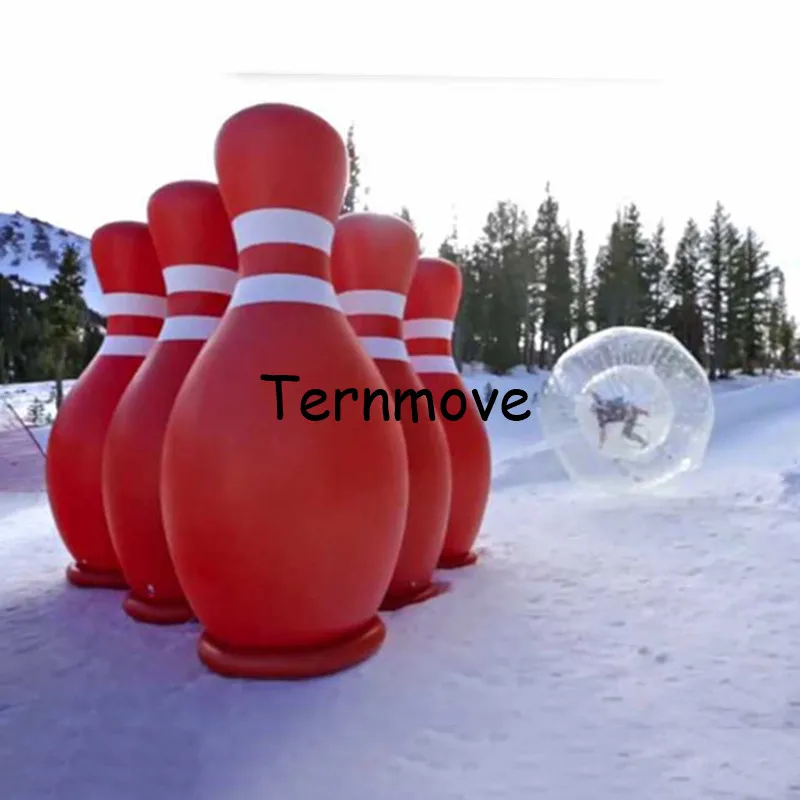 1 piece snow zorb ball with 6pcs bowling pin Inflatable Human Zorb Ball For Pins Bowling Sports | Игрушки и хобби