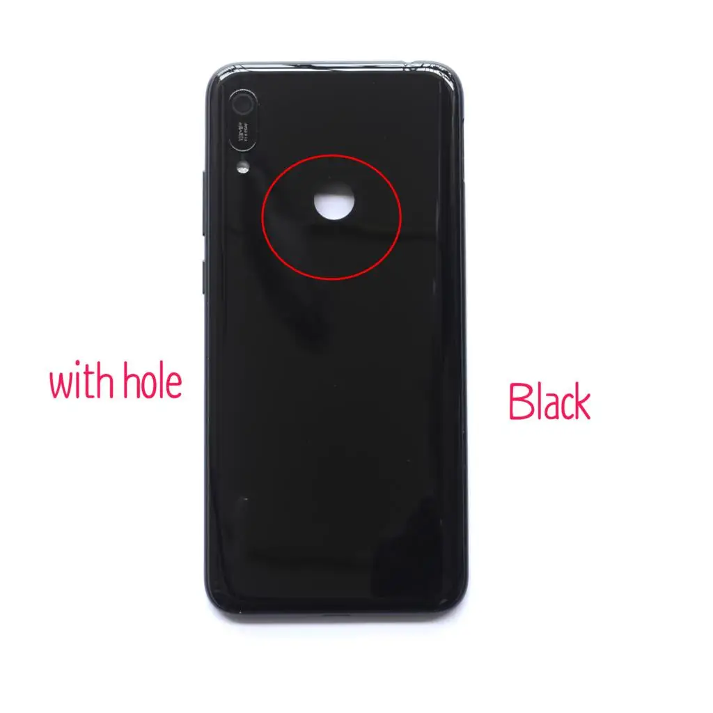 black with hole 6,0" для huawei Y6 Y6 prime Y6 Pro задняя крышка для батареи задняя крышка корпус дверь - Цвет: black with hole