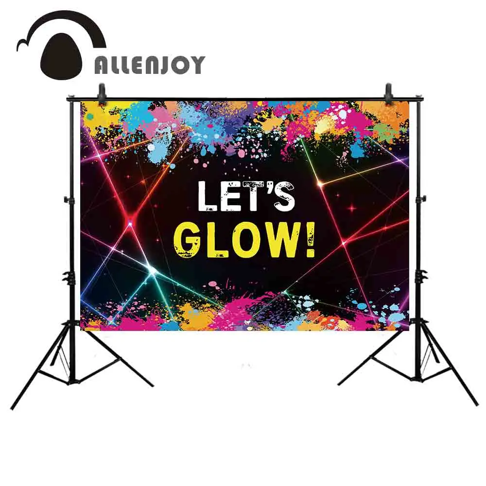 

Allenjoy let glow party photography backdrop decor custom watercolor painting background photo shoot prop studio photocall