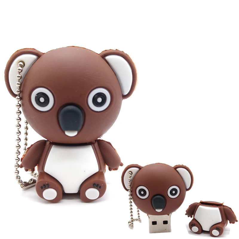 Новый модный USB флеш-накопитель с мультяшным рисунком Koala 4 ГБ 8 16 32 64 usb диск