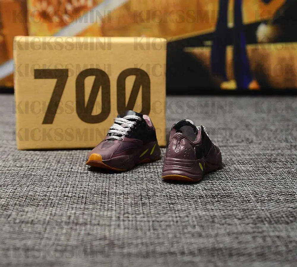 dropshipping 700 colors lace sneaker no keychain no hole 1/6 SCALE 3D Mini Sneaker JORDAN keychain doll accessory