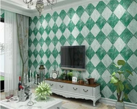 beibehang modern chinese stereo simulation diamond tile brick pattern pvc wall paper bedroom living room tv background wallpaper