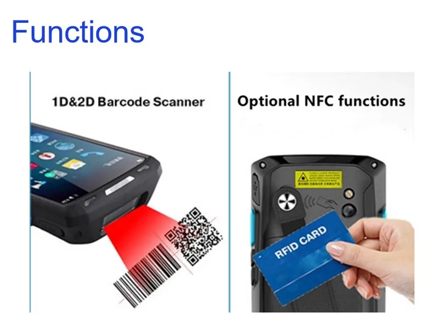 Android 8,1 PDA сканер штрих-кода 1D 2D QR код Honeywell Newland сканер IP66 Wifi 4G 4,5 ''экран Клавиатура NFC PDA терминал данных