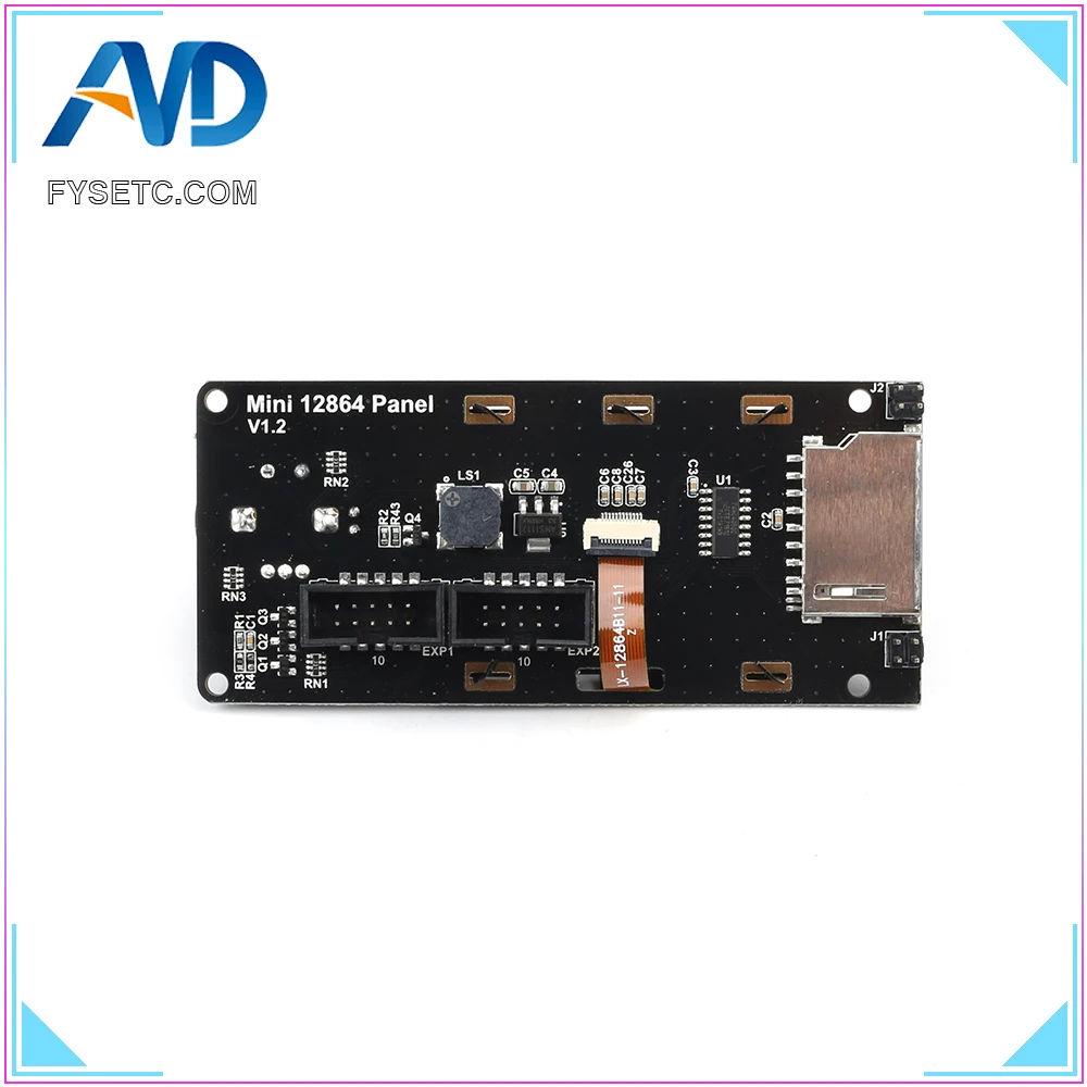 Детали для 3D-принтера типа F MINI12864 ЖК-экран mini 12864 v1.2 ЖК Смарт-дисплей черный на