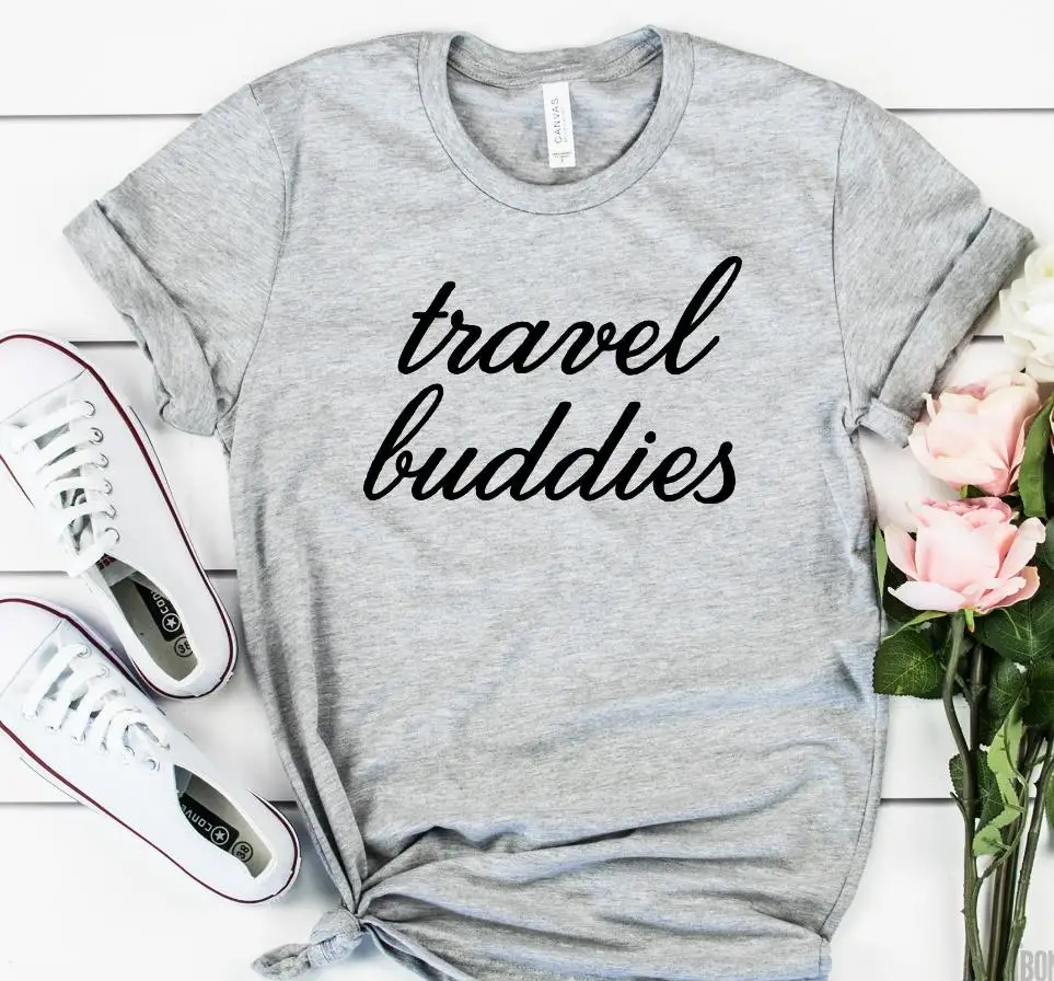 Футболка женская для путешествий хлопок повседневная забавная молодых девушек