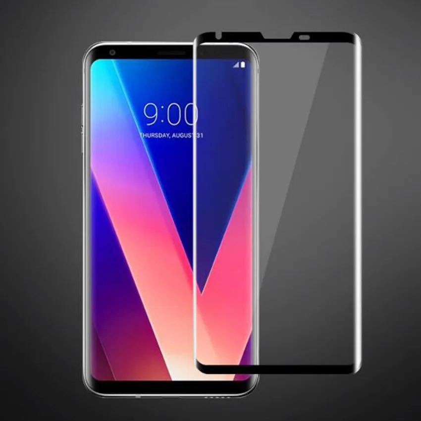 Закаленное стекло Zerosky для LG V30 3D изогнутое закаленное с полным покрытием plus