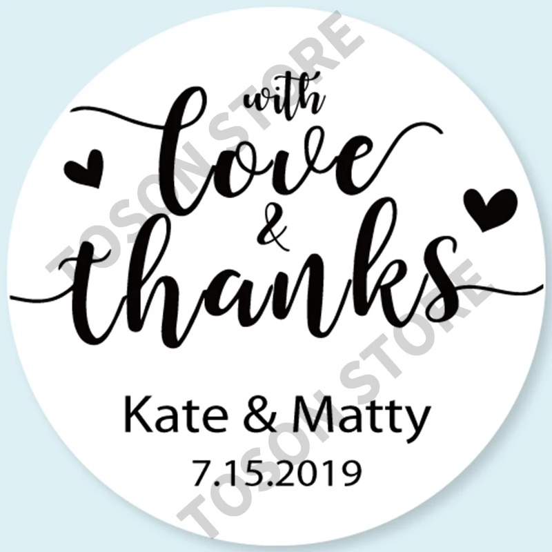 100, Silver laser Customized text logo, Wedding Stickers, Invitations Seals, Candy Favors Gift Boxes Labels, On White Adhesive