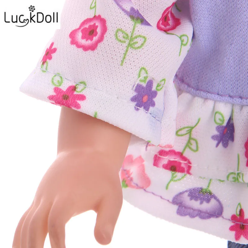 LUCKDOLL Новая Одежда для кукол джинсовые штаны одежда шляпа подходит 14 5 дюймов