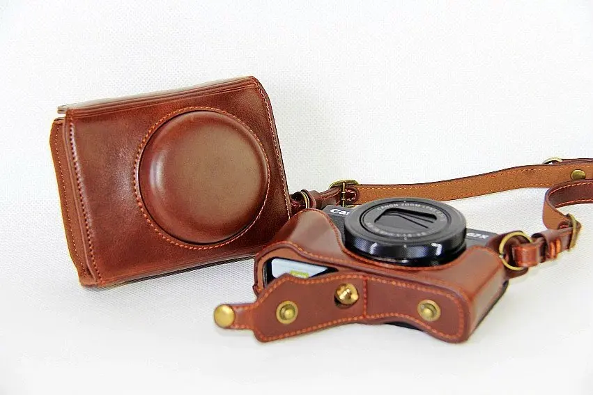 Роскошный Винтажный чехол из искусственной кожи в стиле ретро для камеры Canon