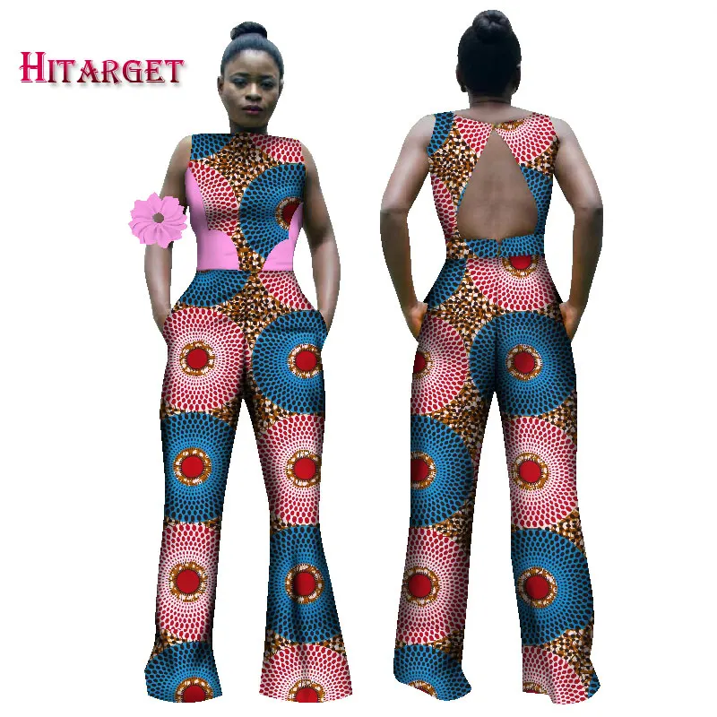 Женский хлопковый комбинезон Bazin Riche в африканском стиле с принтом воска