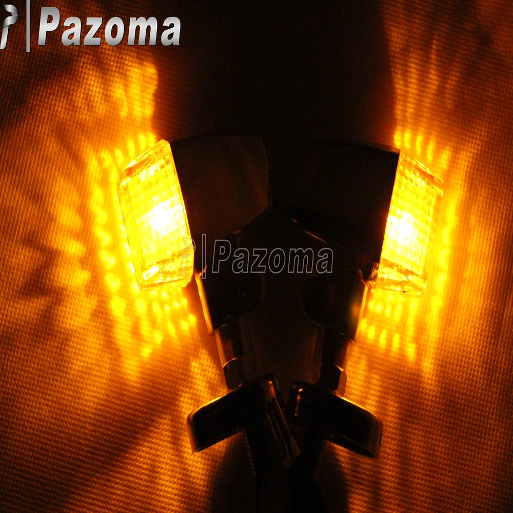 Винтаж хромированный мотоцикл указатель поворота 12 В алюминиевый мотор Winker