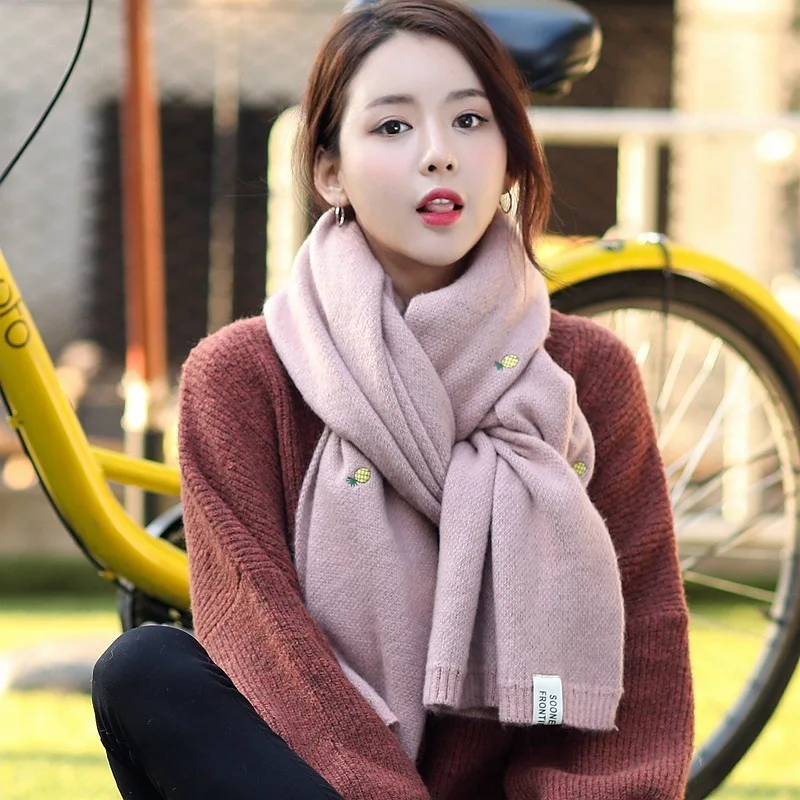 Зимние все матч. Прекрасный Вязание женщина шерстяной шарф оригинальные Су