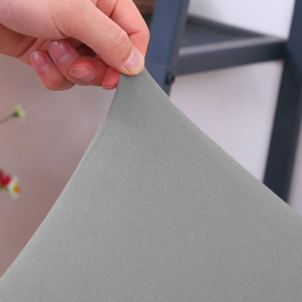 Серый Эластичный чехол для дивана однотонный нескользящий