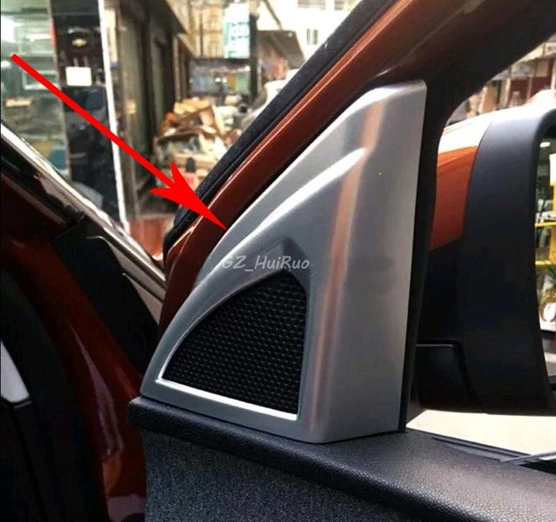 

Matt Interior Door Stereo Speaker Cover Trim 2pcs For Peugeot 3008 GT 2016 2017 Car interior decoration