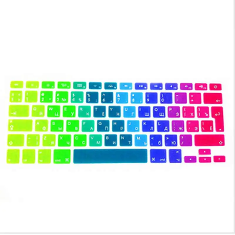 15X русский UK силиконовый чехол для клавиатуры защитная пленка Apple MacBook Pro Air 13