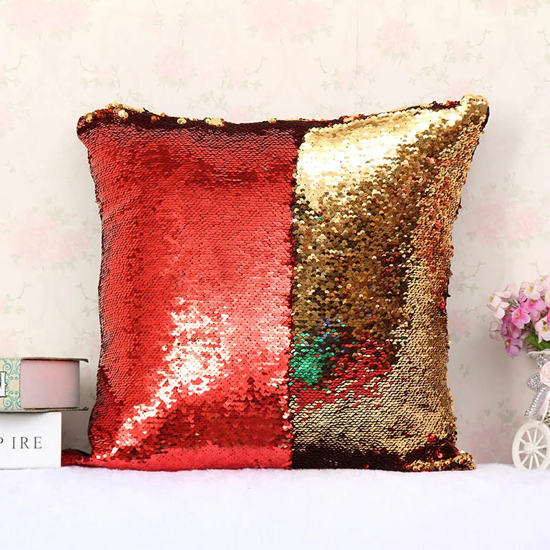 Poszewka 40x40 см блестящий чехол для подушки DIY меняющий цвет Fundas almohadones Подушка-чехол Золотой Серебряный Красный Черный