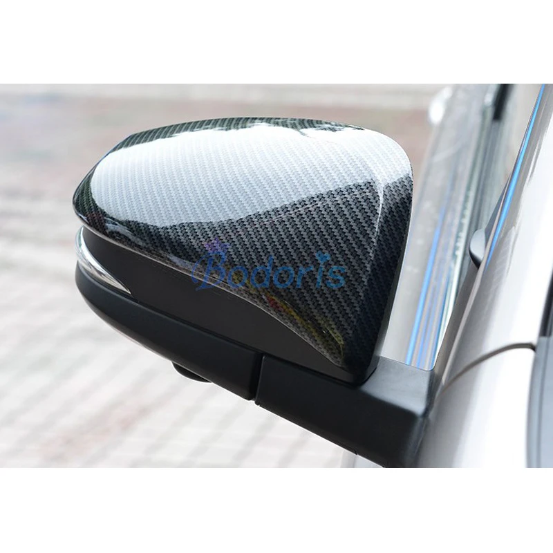 Автомобильный Стайлинг цветная накладка на дверное зеркало из углеродного