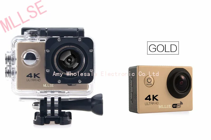 4K MLLSE go pro hero Спортивная экшн-камера 2,0 lcd 30M Водонепроницаемая 4K WiFi go pro Спортивная камера Экстремальный Дайвинг шлем