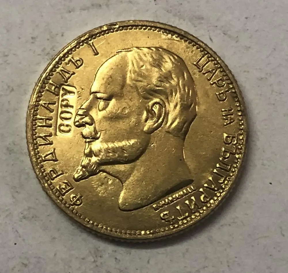 1912 Bulgaria 20 Leva-Ferdinand I Gold Имитация монеты