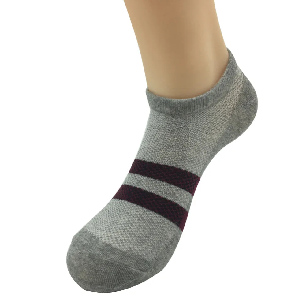 5 пар/партия мужские однотонные носки из чесаного хлопка | Мужская одежда