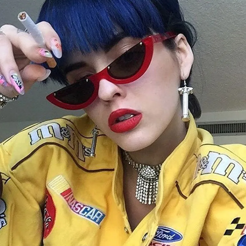 

New Half Frame Women Sunglasses Semi-Rimless Eyewear Brand Designer Fashion Punk Sunglass Female Oculos de UV400 Sun glasses