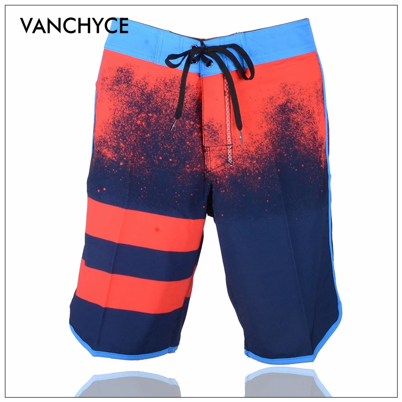VANCHYCE Мужские шорты пляжные бермуды короткая быстросохнущая Серебряная доска для