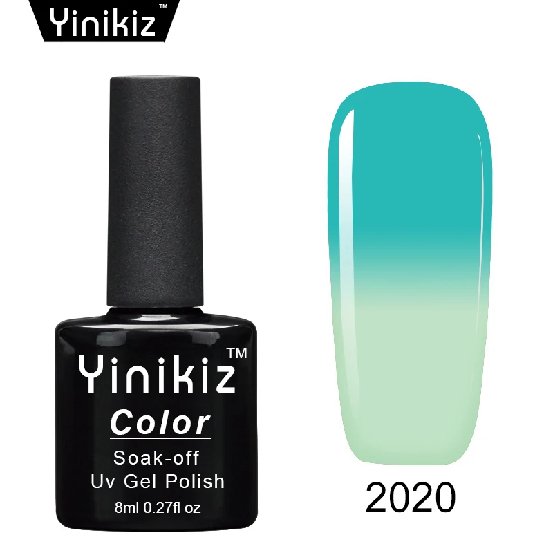 2020 Yinikiz термо-Гель-лак для ногтей, меняющий температуру, с эффектом замачивания, с цветным эффектом, СВЕТОДИОДНЫЙ УФ-лак для ногтей - Цвет: 2020
