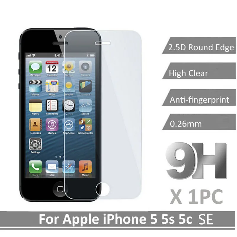 2.5D 9H твердость HD Anti Blue Light закаленное стекло для iPhone 5 5s 5c SE защита экрана Защитная
