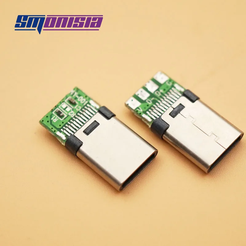 100 шт./лот Micro USB 3 1 C тип штекер 10Pin с печатной платой тестовый разъем для передачи