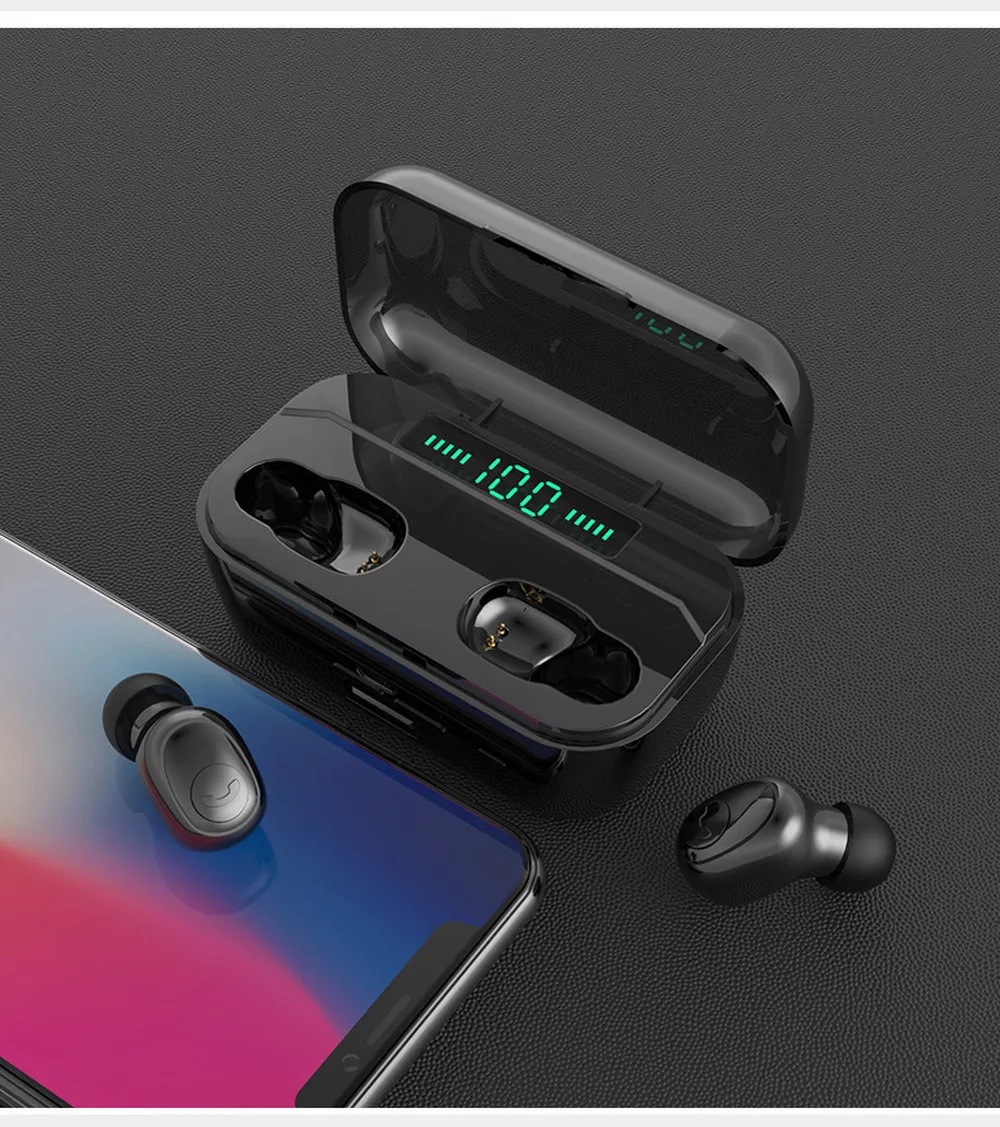 Шумоподавляющие наушники G6S беспроводные TWS bluetooth 5 0 5D стереонаушники IPX7