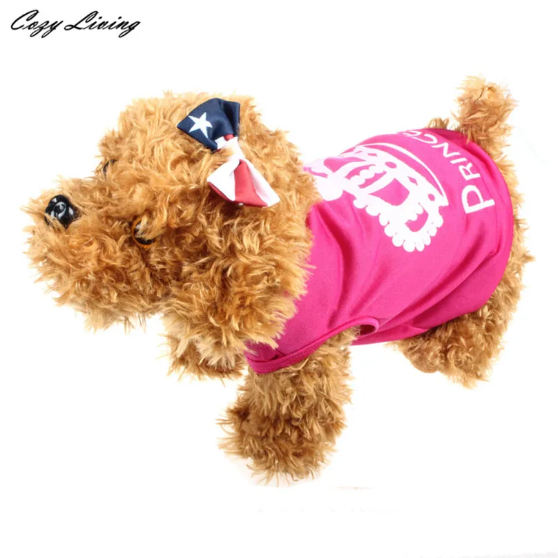 Домашняя одежда для маленькой собаки любимчика без рукавов Летние костюмы с