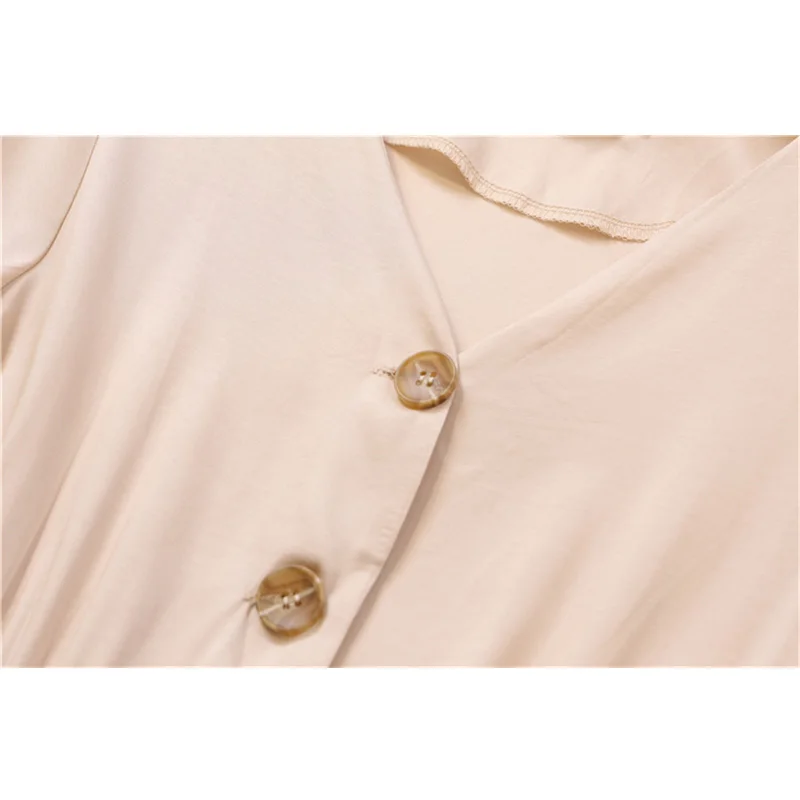 Женское винтажное платье BGTEEVER рубашка с треугольным вырезом коротким рукавом а