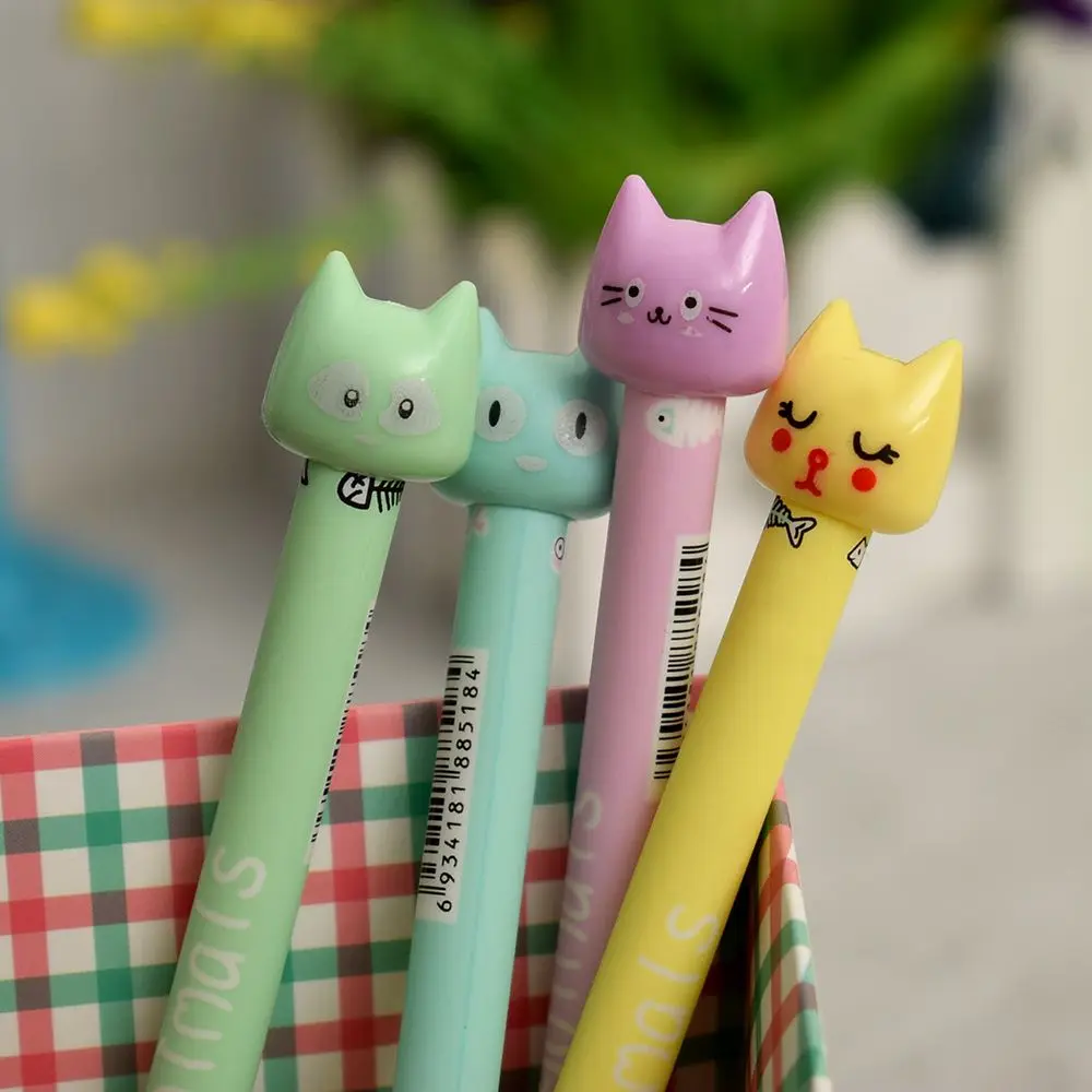 0 5 мм Kawaii Пластик чернила гелевая ручка для творчества мультфильм кошка