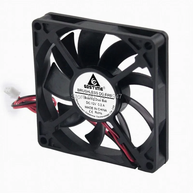 1 шт. Gdstime 8 см 80 мм x 15 8015 DC 12 В 2Pin шарикоподшипник теплоотвода кулер вентилятор